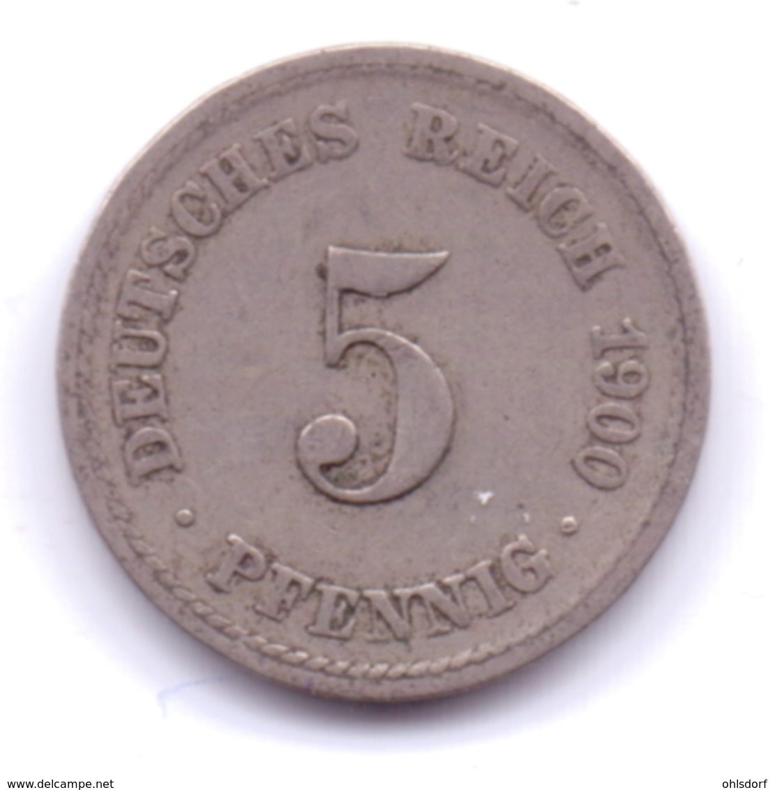 DEUTSCHES REICH 1900 A: 5 Pfennig, KM 11 - 5 Pfennig