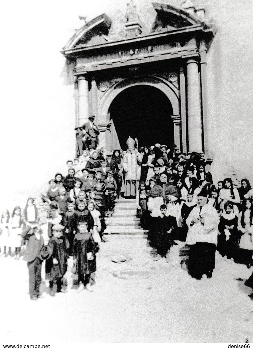 1910 - Confirmation à BOULETERNERE (66) Monseigneur CARSALADE Du PONT & L'Abbé BONNEMAYSO Curé Paroisse - Historische Dokumente