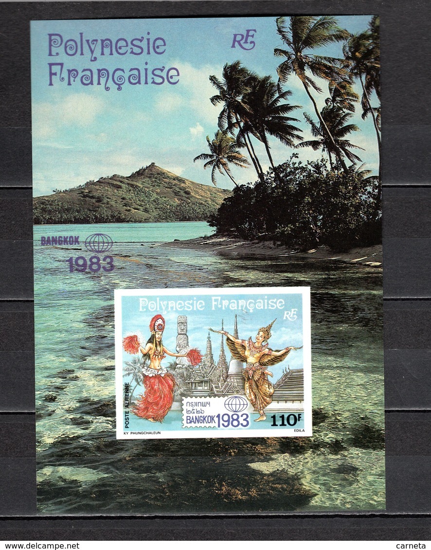 POLYNESIE BLOC  N° 8  NON DENTELE NEUF SANS CHARNIERE COTE 30.00€ BANGKOK  EXPOSITION PHILATELIQUE - Non Dentelés, épreuves & Variétés