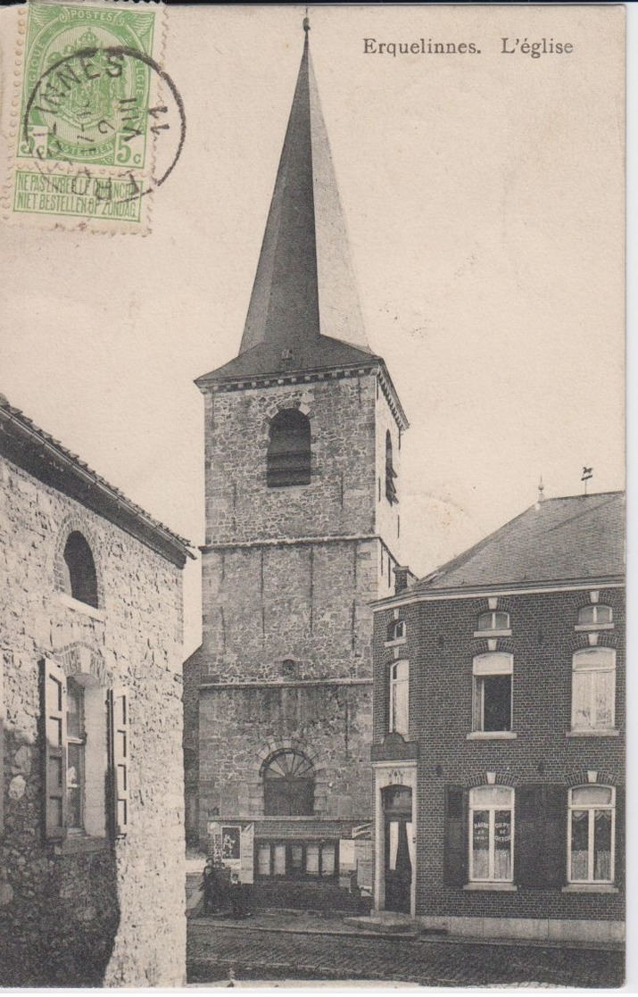 LOT 10 OUDE ZICHTKAARTEN VAN ERQUELINNES (LA GARE - RUE DE LA STATION - PENSIONNAT - L'EGLISE - ....) - Erquelinnes