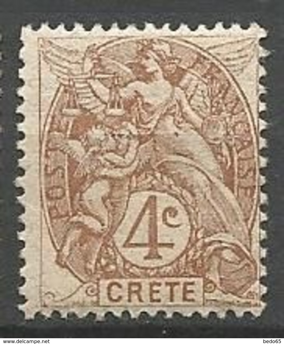 CRETE N° 4 NEUF* TRACE DE CHARNIERE  / MH - Unused Stamps