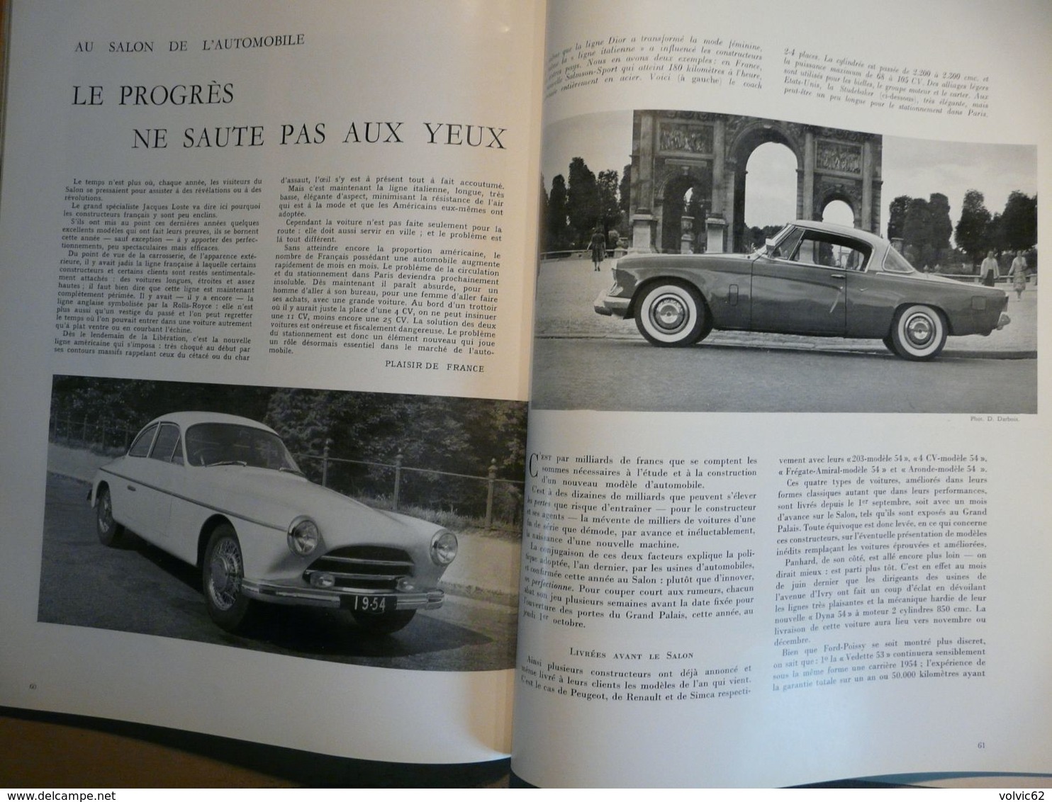 Plaisir de france 1953 Lusseyran braille mobilier national villa bonaparte rome jacques thibaud renault 4 cv 203 peugeot