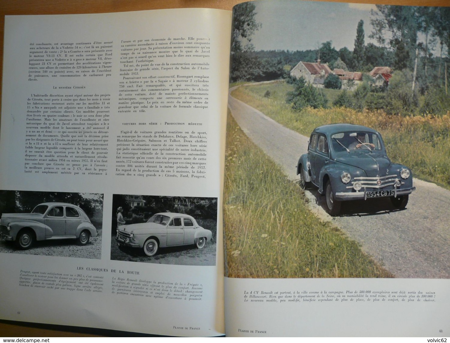 Plaisir de france 1953 Lusseyran braille mobilier national villa bonaparte rome jacques thibaud renault 4 cv 203 peugeot