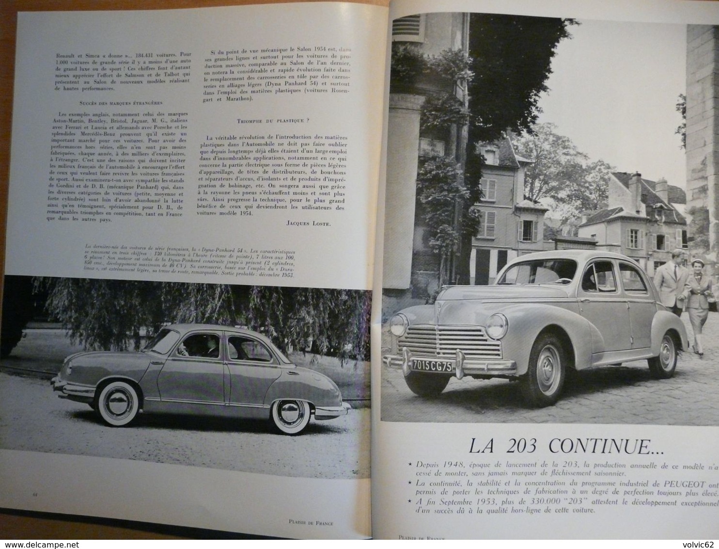 Plaisir de france 1953 Lusseyran braille mobilier national villa bonaparte rome jacques thibaud renault 4 cv 203 peugeot