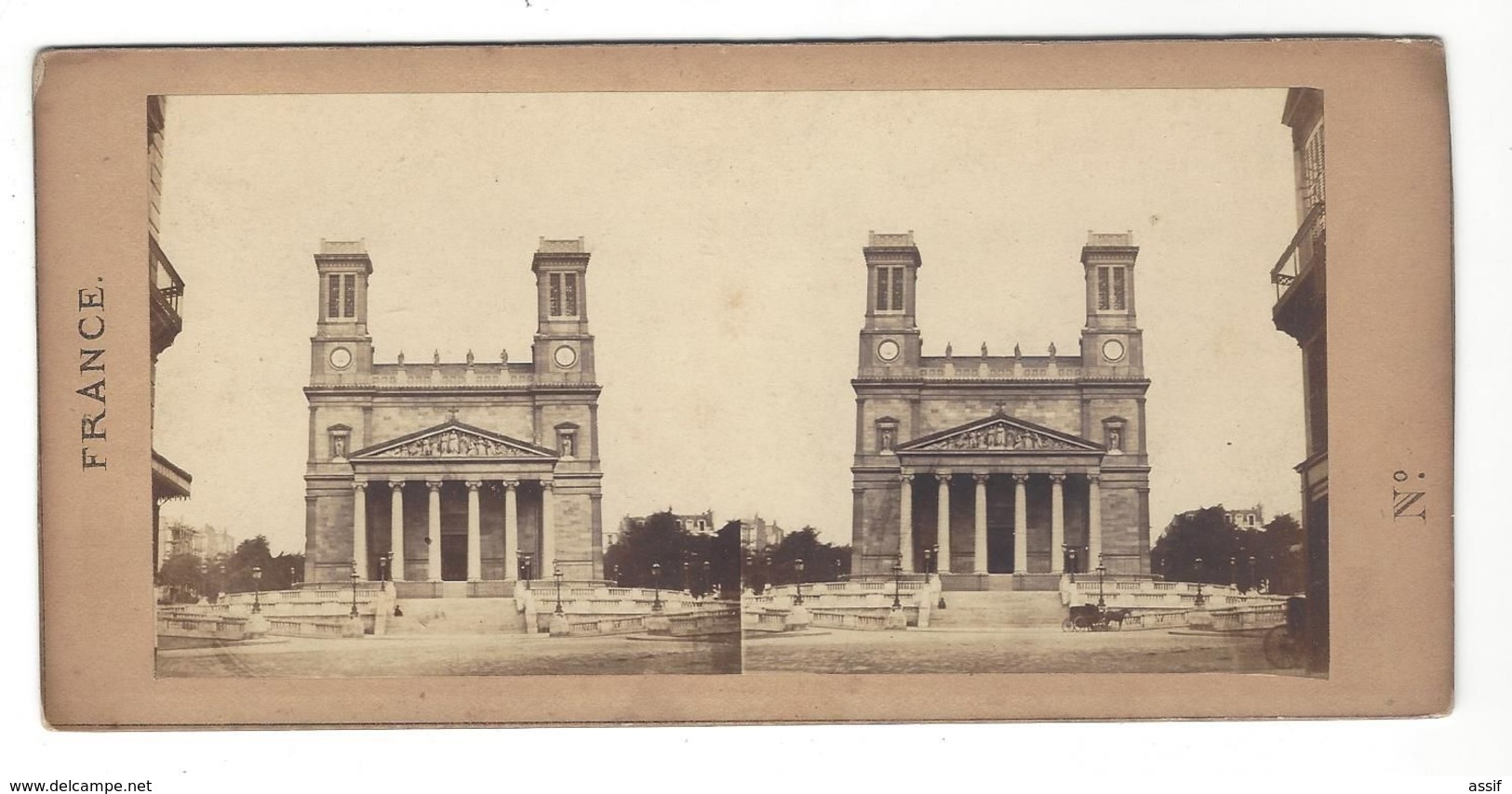 PARIS EGLISE ST VINCENT DE PAUL  PHOTO STEREO CIRCA 1860 /FREE SHIPPING R - Stereo-Photographie