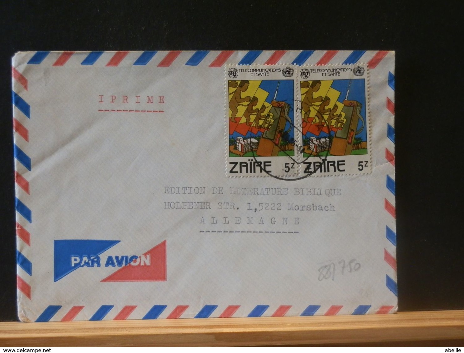 88/750   LETTRE ZAIRE  VENTE RAPIDE A 1 EURO - Usados