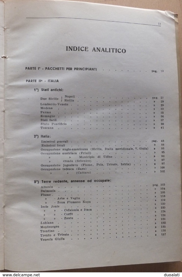 Italy Italia 1949 Catalogo Sassone Dei Francobolli D'Italia E Delle Serie D'Europa Luigi Sassone - Thema's