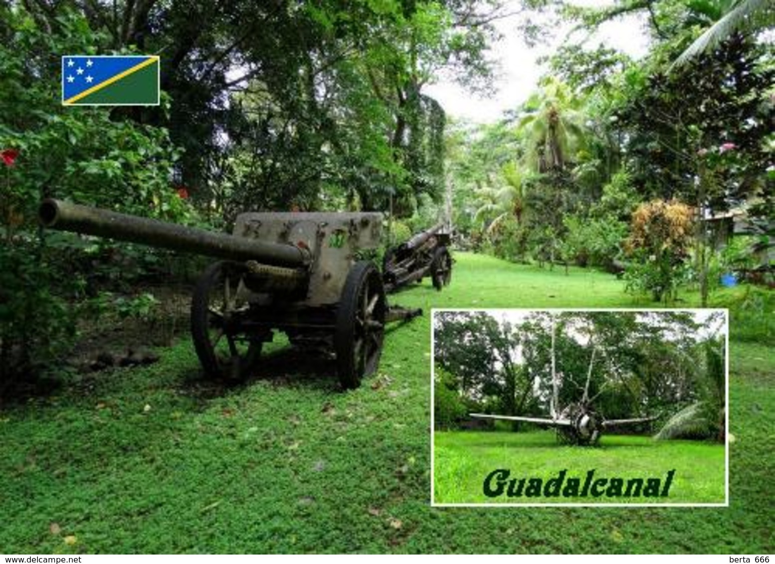 Solomon Islands Guadalcanal Vilu War Museum WW II New Postcard Salomonen AK - Salomoninseln