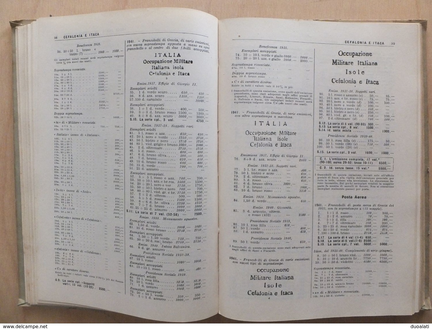 Italy Italia 1944 Catalogo Sassone dei Francobolli d'Italia e delle Serie d'Europa Luigi Sassone