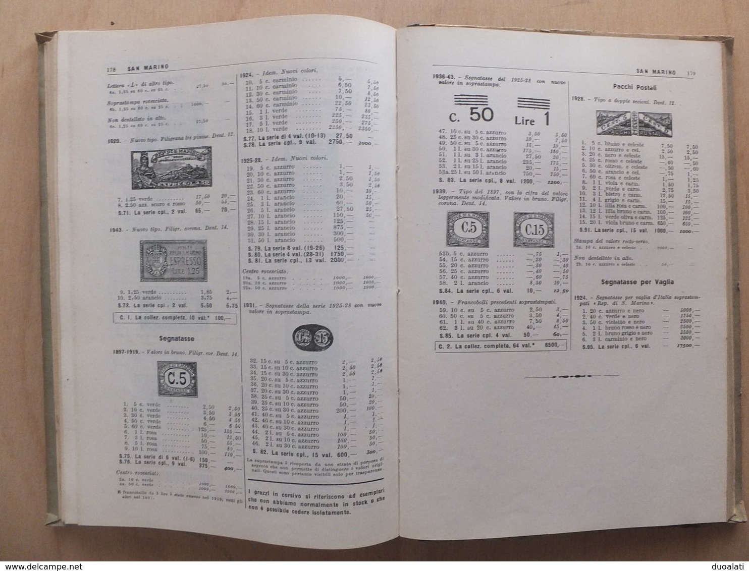 Italy Italia 1944 Catalogo Sassone dei Francobolli d'Italia e delle Serie d'Europa Luigi Sassone