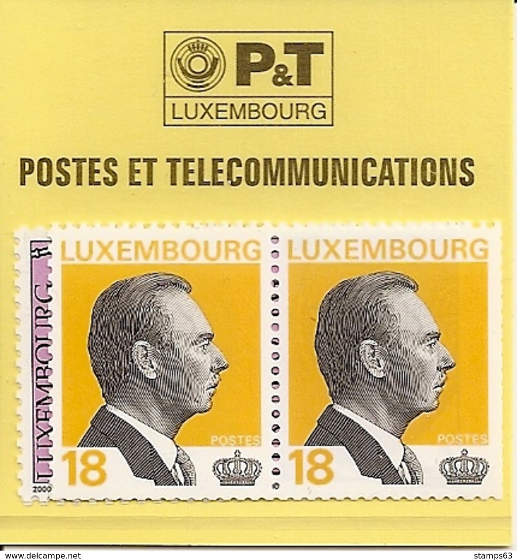 LUXEMBURG, 2000, Booklet 14, Vending Machine Booklet 3x18,4x3 - Postzegelboekjes