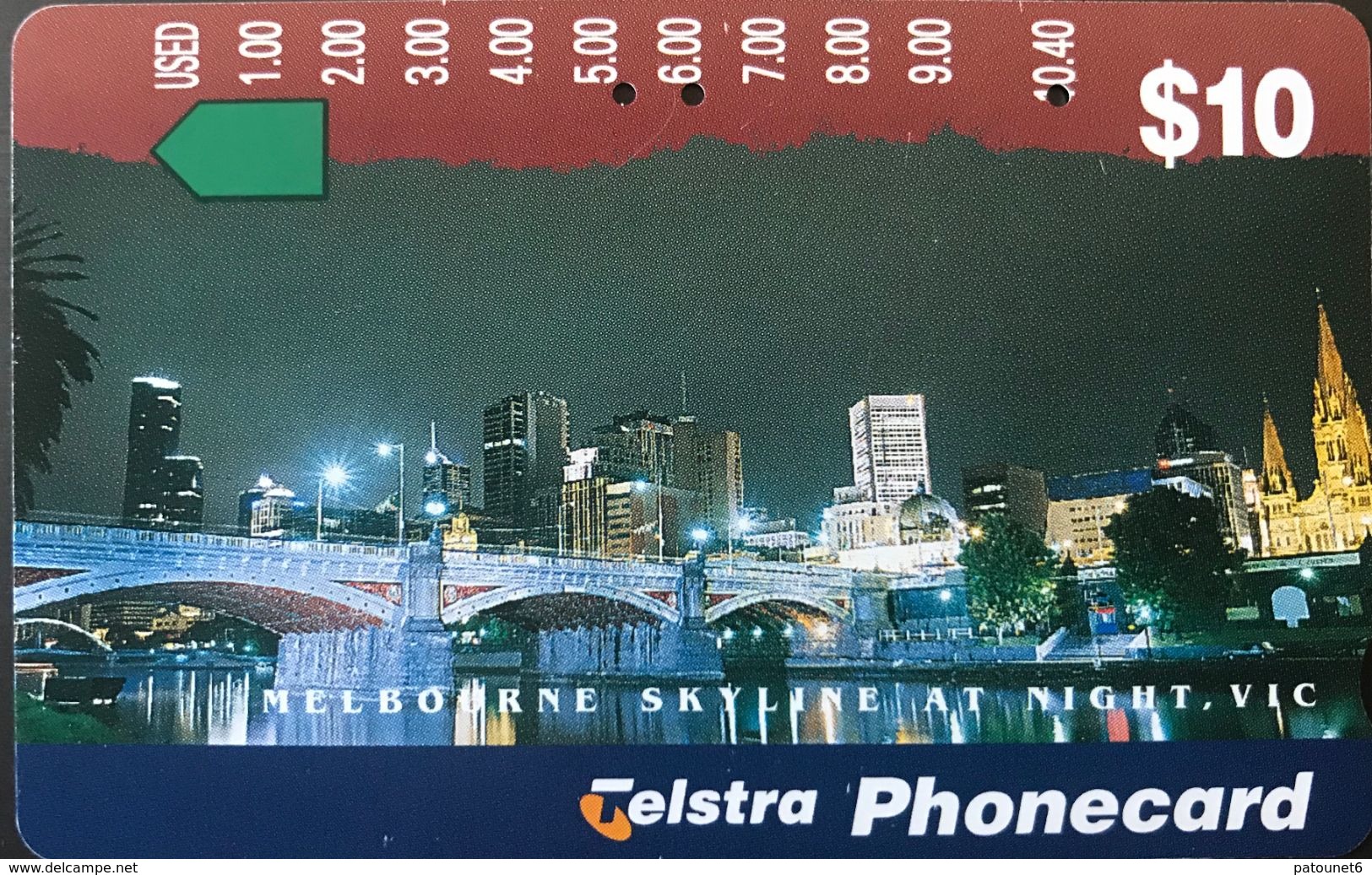 AUSTRALIE  -  Phonecard  -  Telstra  -  Melbourne  - $ 10 - Australia