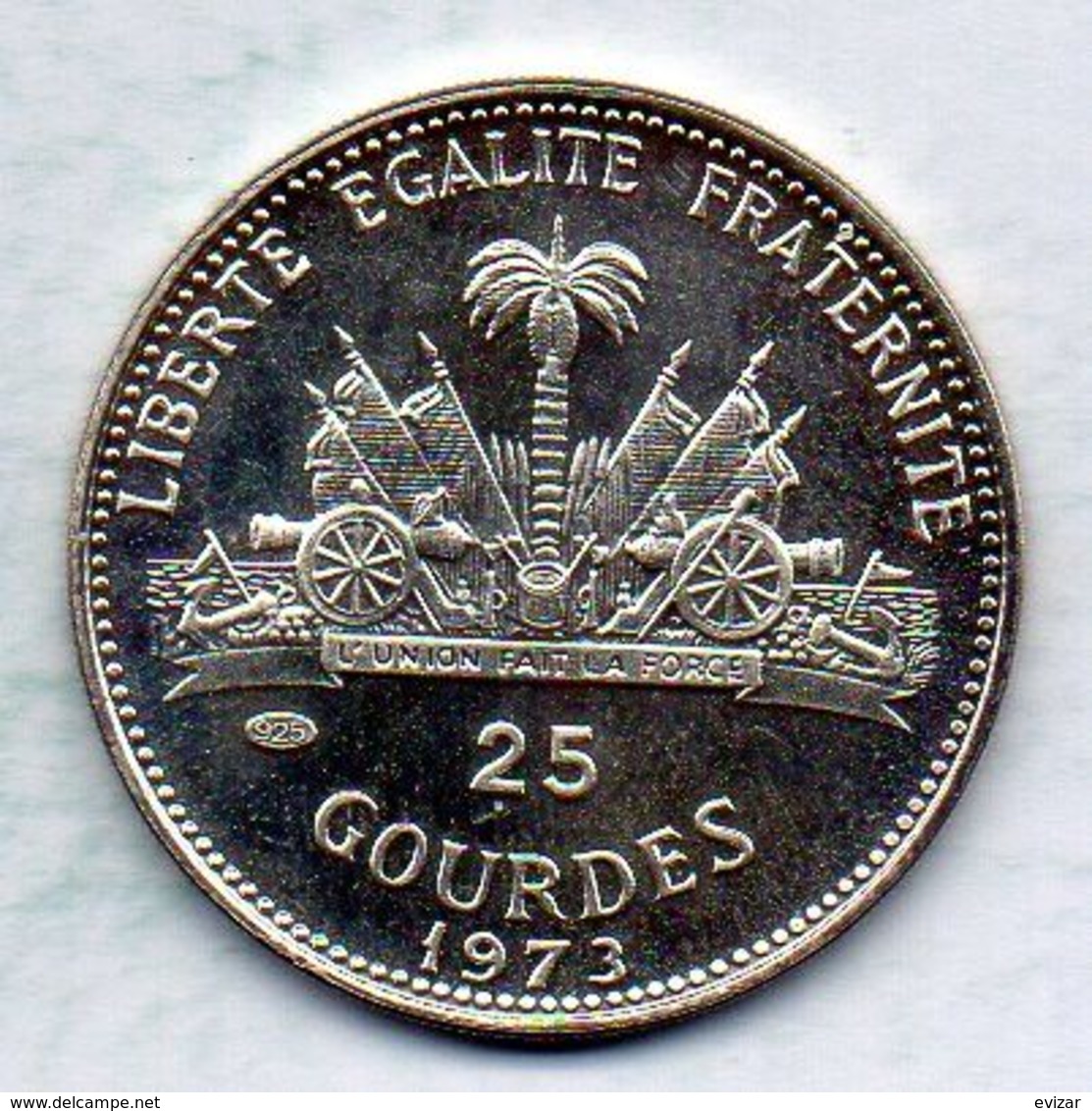 HAITI, 25 Gourdes, Silver, Year 1973, KM #103, PROOF. - Haiti