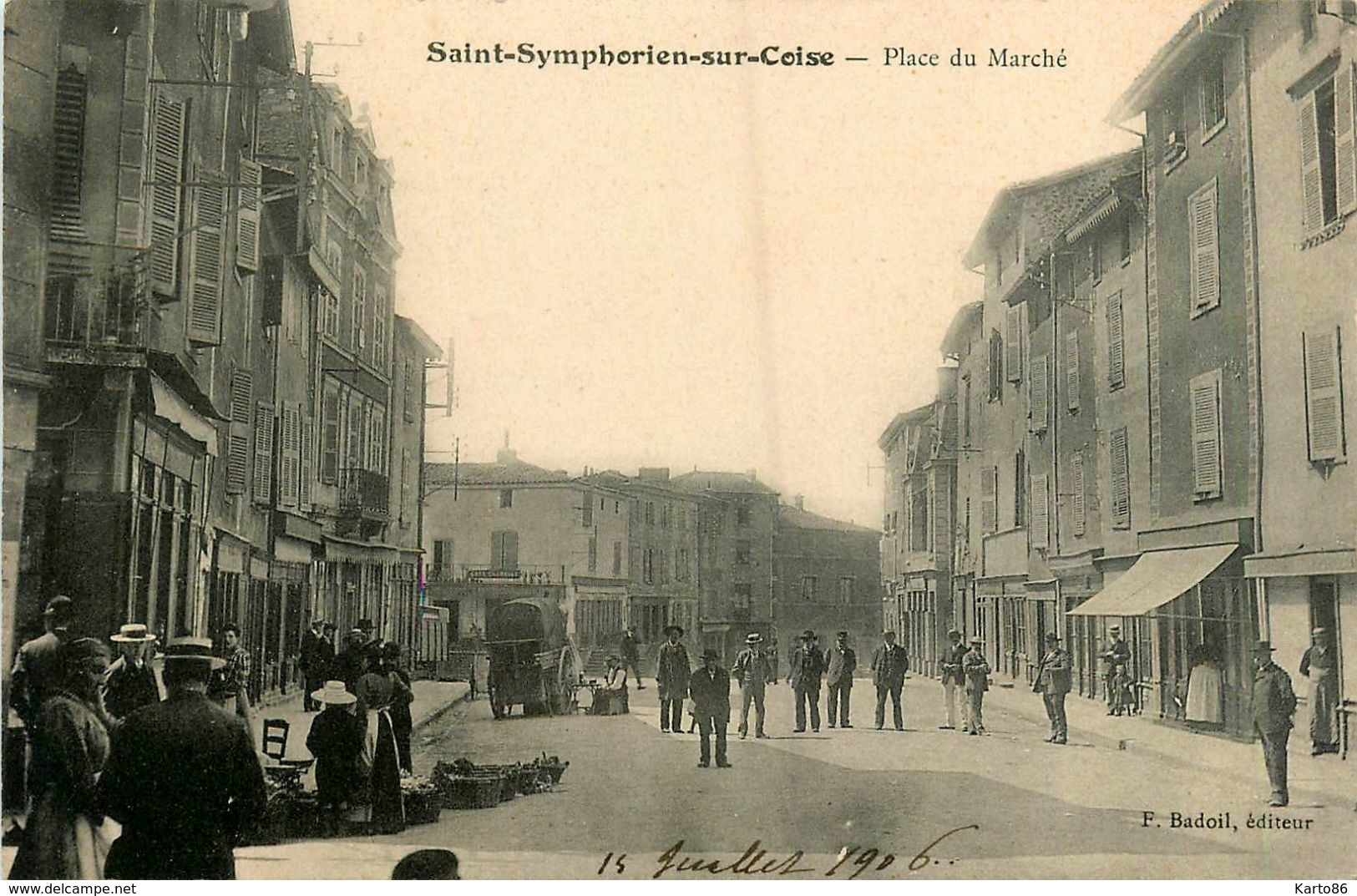 St Symphorien Sur Coise * La Place Du Marché * Commerces Magasins - Saint-Symphorien-sur-Coise