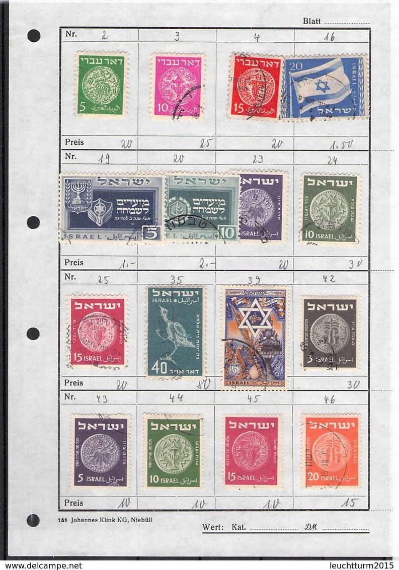 ISRAEL - SMALL COLLECTION OF STAMPS + 1 FDC /T230 - Lots & Serien