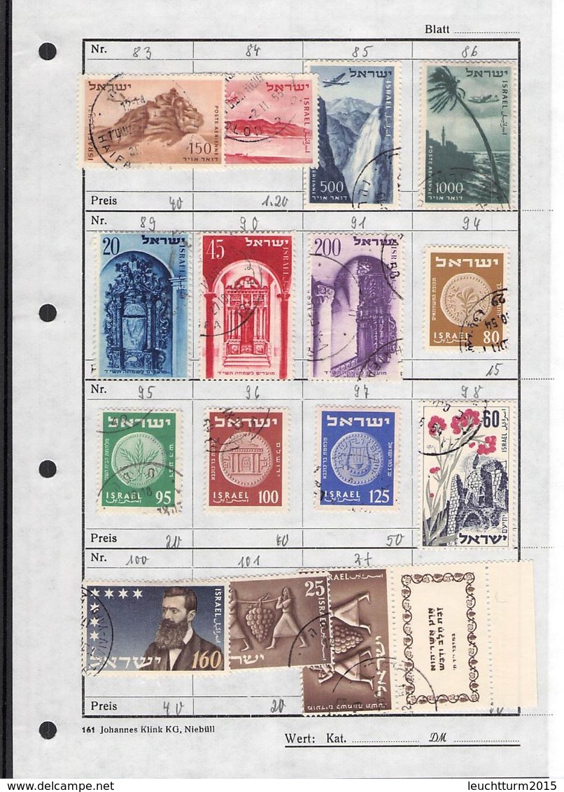 ISRAEL - SMALL COLLECTION OF STAMPS + 1 FDC /T230 - Collezioni & Lotti