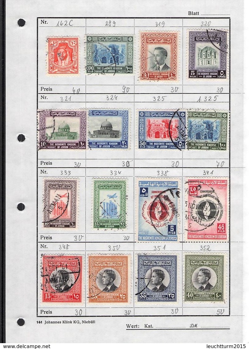 JORDAN - SMALL COLLECTION OF STAMPS UNTILL 1964 /T232 - Giordania