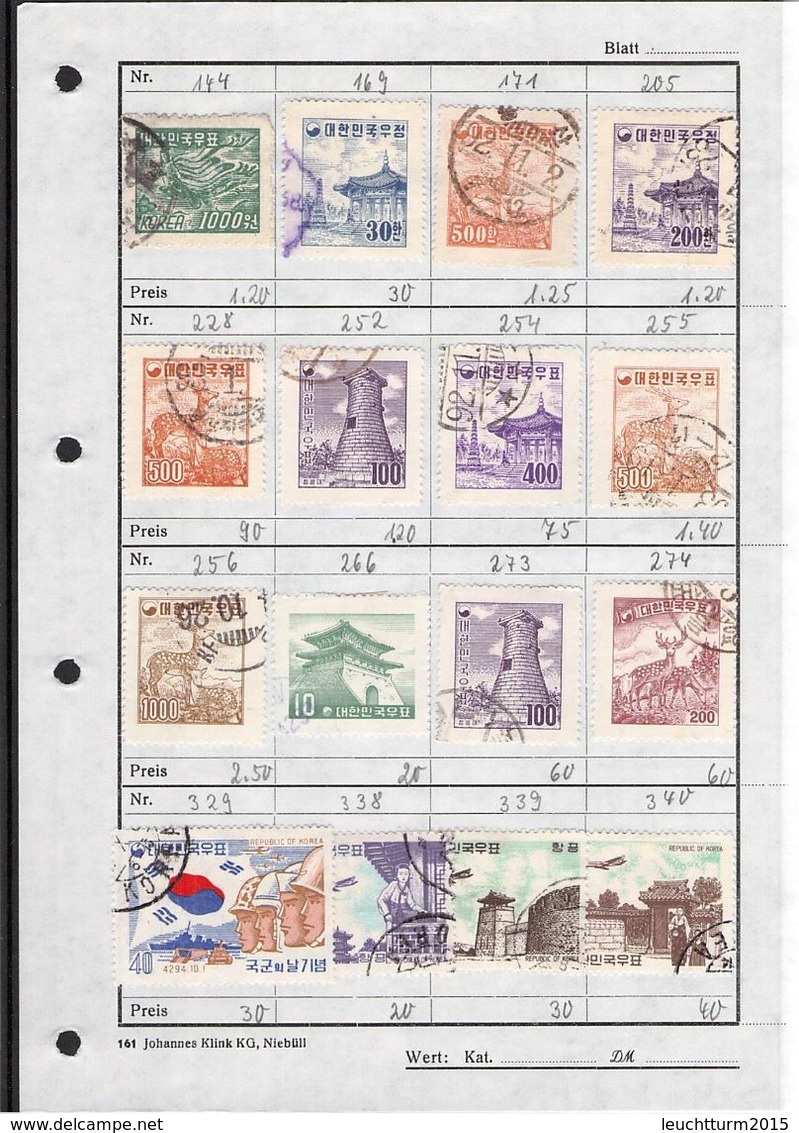 SOUTH KOREA - SMALL COLLECTION OF STAMPS UNTILL 1965 /T234 - Korea, South