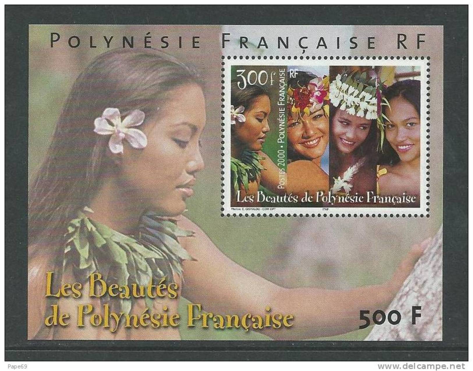 Polynésie  BF 25 XX  Les Beautés De La Polynésie Française, Le Bloc Sans Charnière, TB - Autres & Non Classés