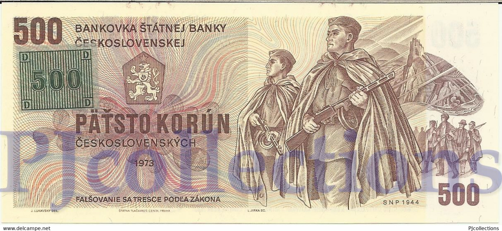 CZECH REPUBLIC 500 KORUN 1973 PICK 2c UNC - República Checa