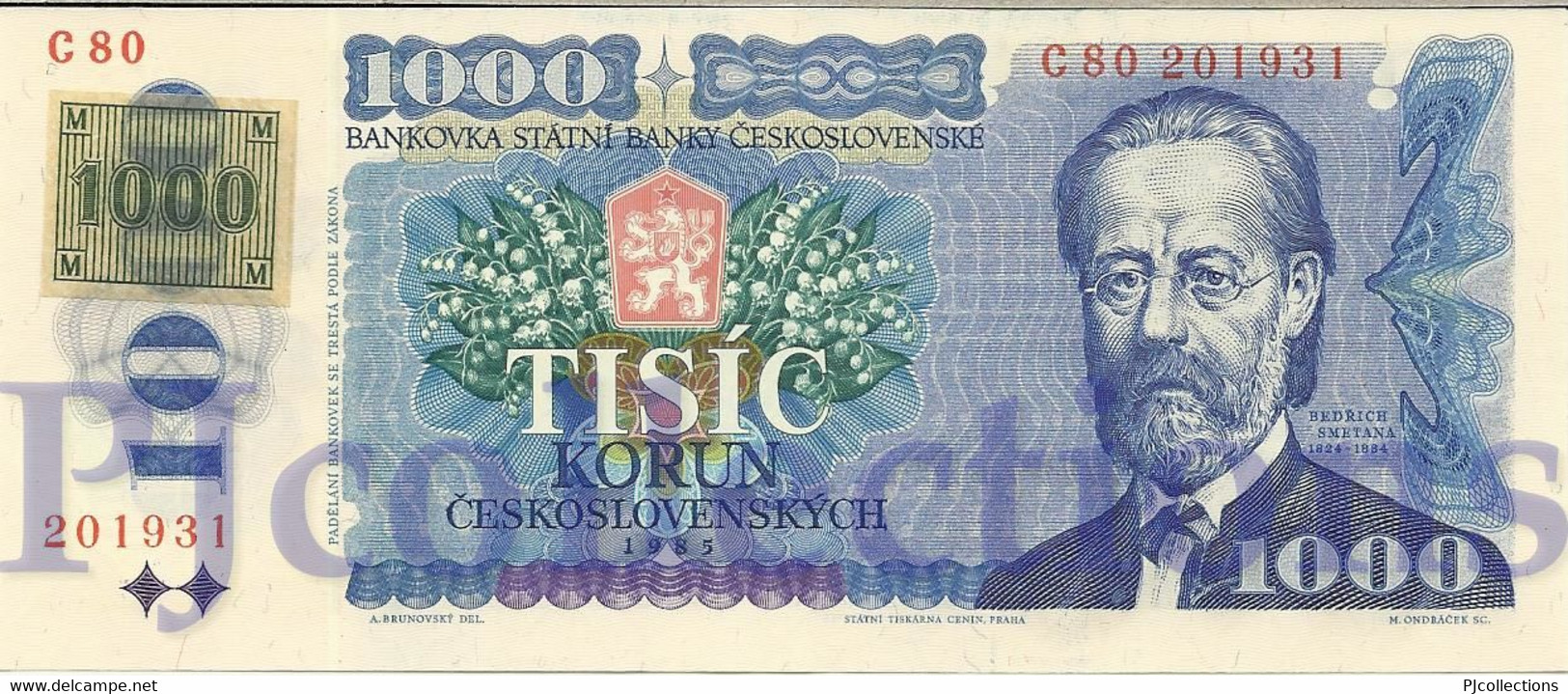 CZECH REPUBLIC 1000 KORUN 1993 PICK 3a UNC - República Checa