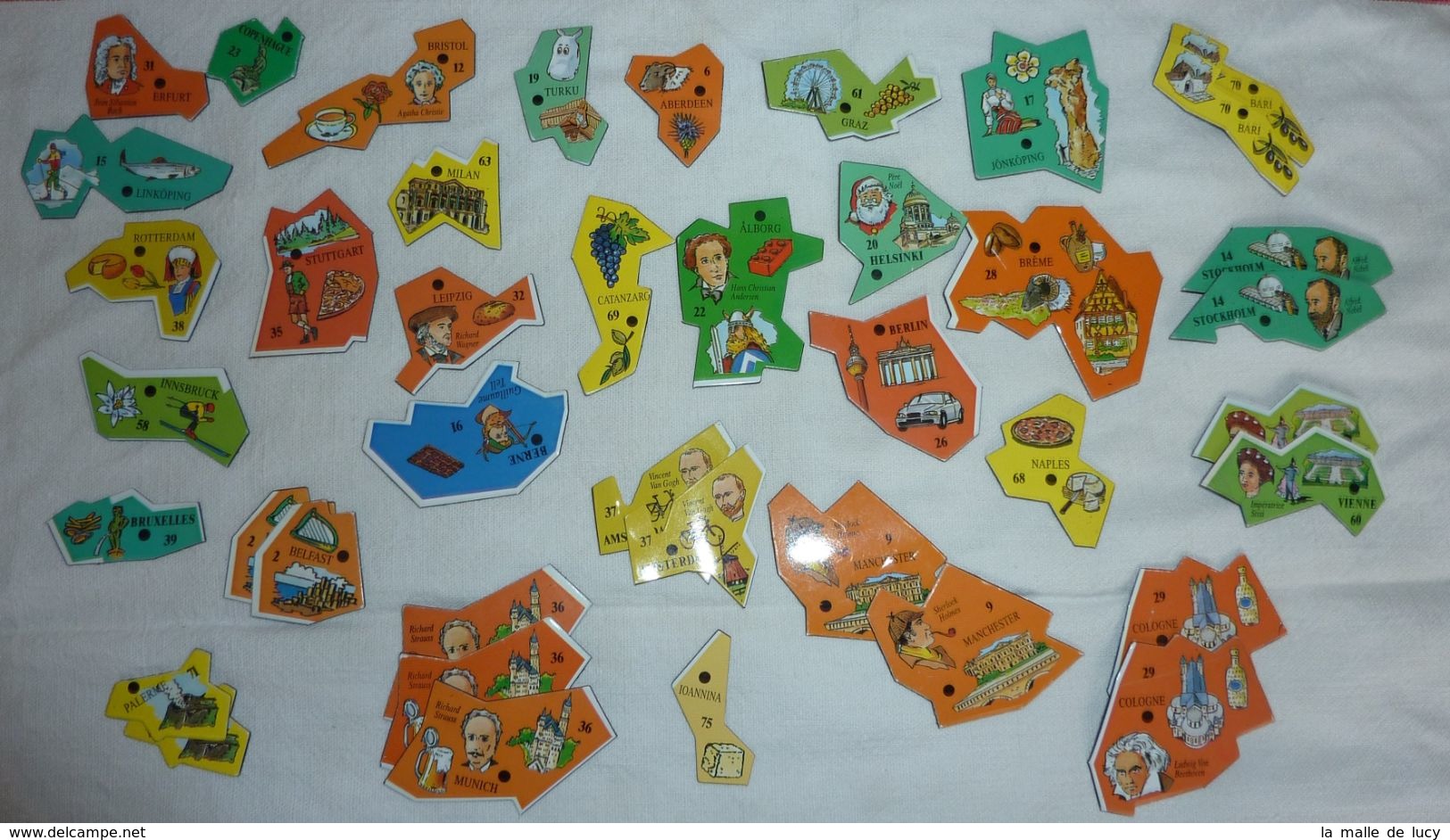 Lot 41 Magnets Villes Europe  (Le Gaulois) - Tourism