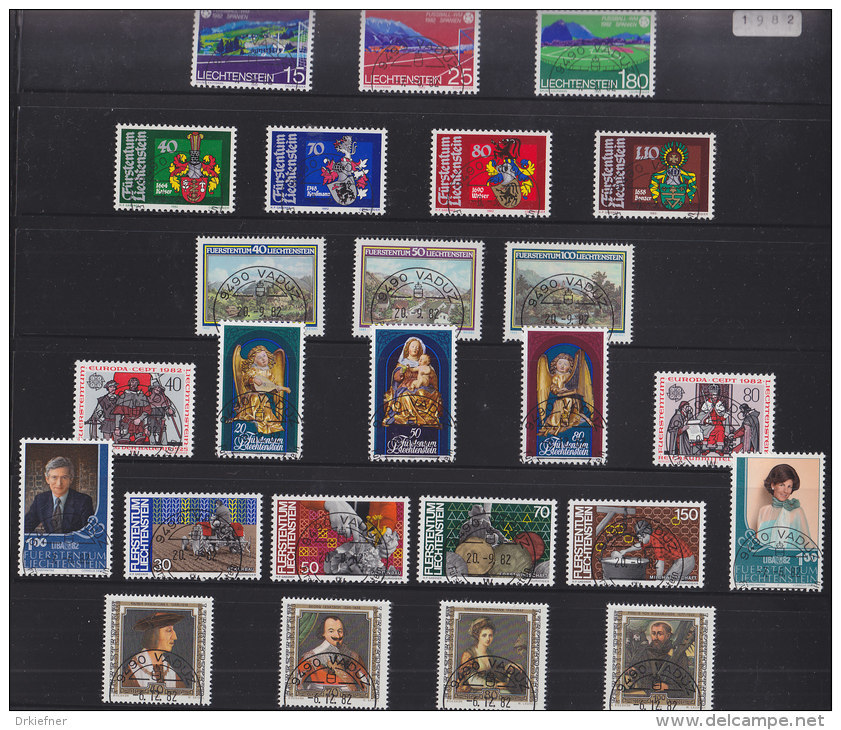 LIECHTENSTEIN Jahrgang 1982, Gestempelt, 791-815, Komplett - Used Stamps