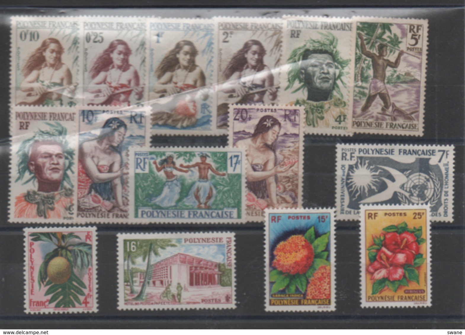 Polynesie Francaise : Timbres Neuf Année 1958 à 1962 N° 1 à 11 (manque N° 7) 12 ,13 ,14 ,15 ,16 Cote :103,30 € - Nuovi