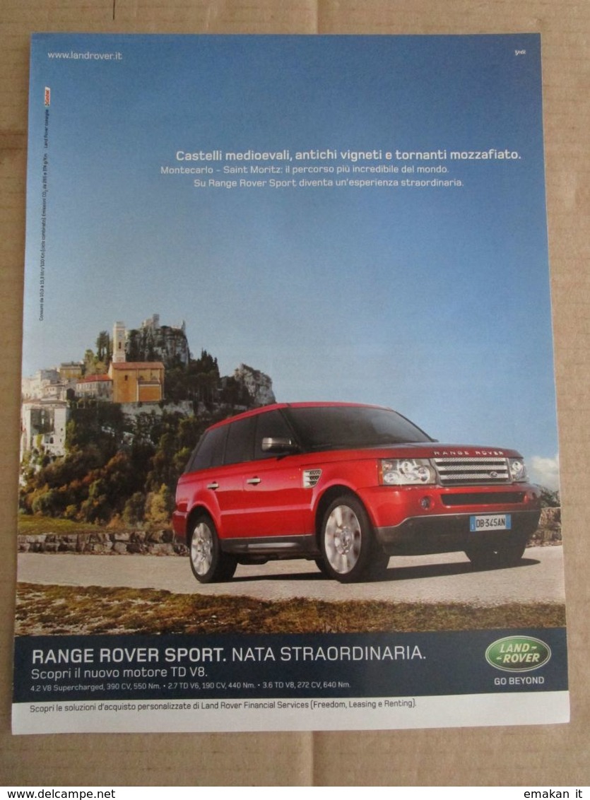 # ADVERTISING PUBBLICITA' RANGE ROVER SPORT TD V8  -- 2007 -  OTTIMO - Other & Unclassified