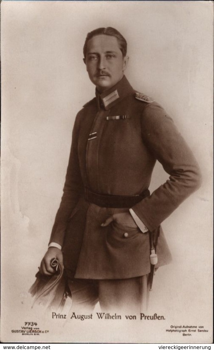 ! Alte Ansichtskarte, Adel, Royalty, Prinz August Wilhelm Von Preussen, Uniform - Königshäuser