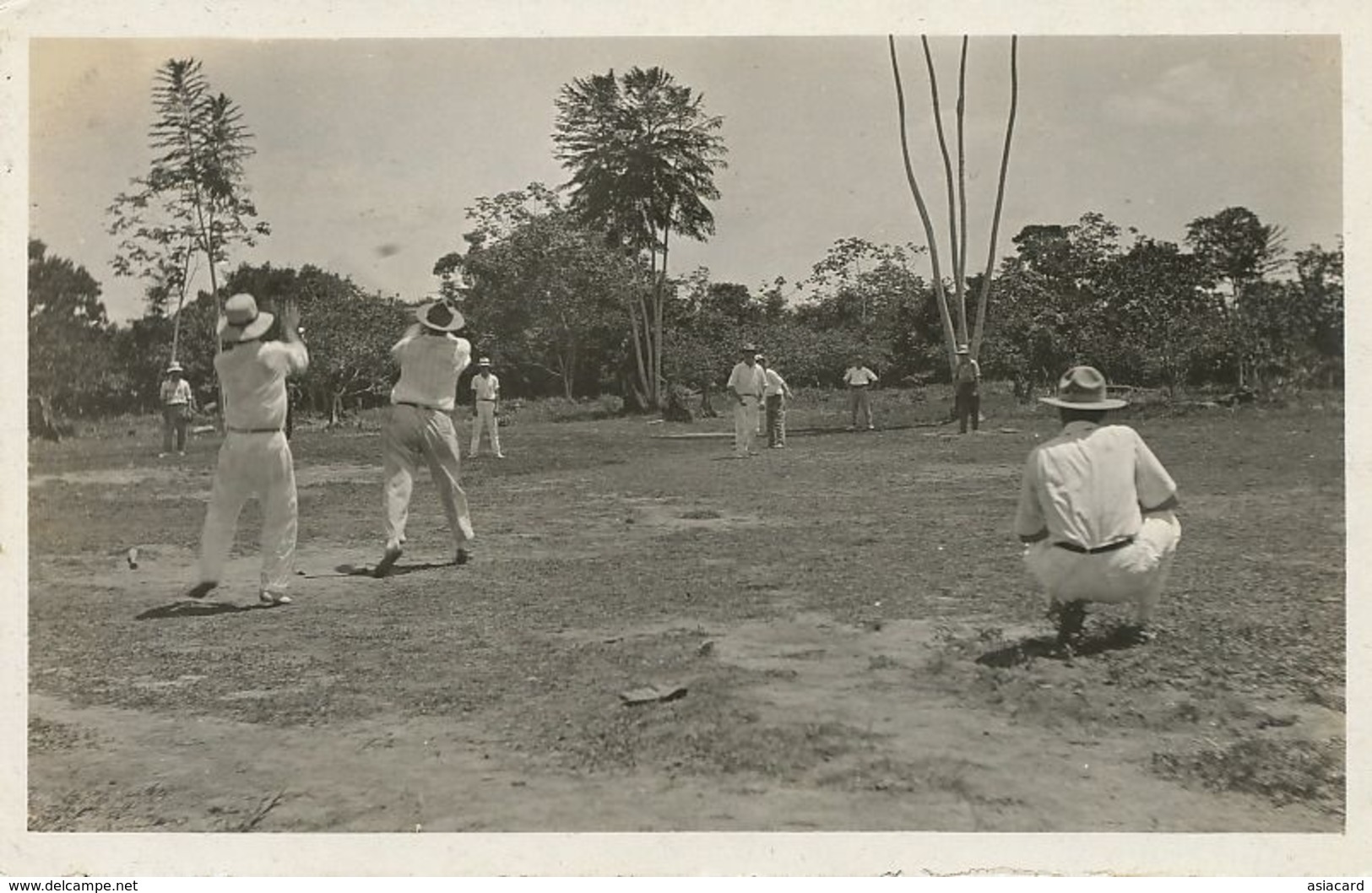 Real Photo Pato Gold Mines  Christmas Day American  Playing  Base Ball - Colombie