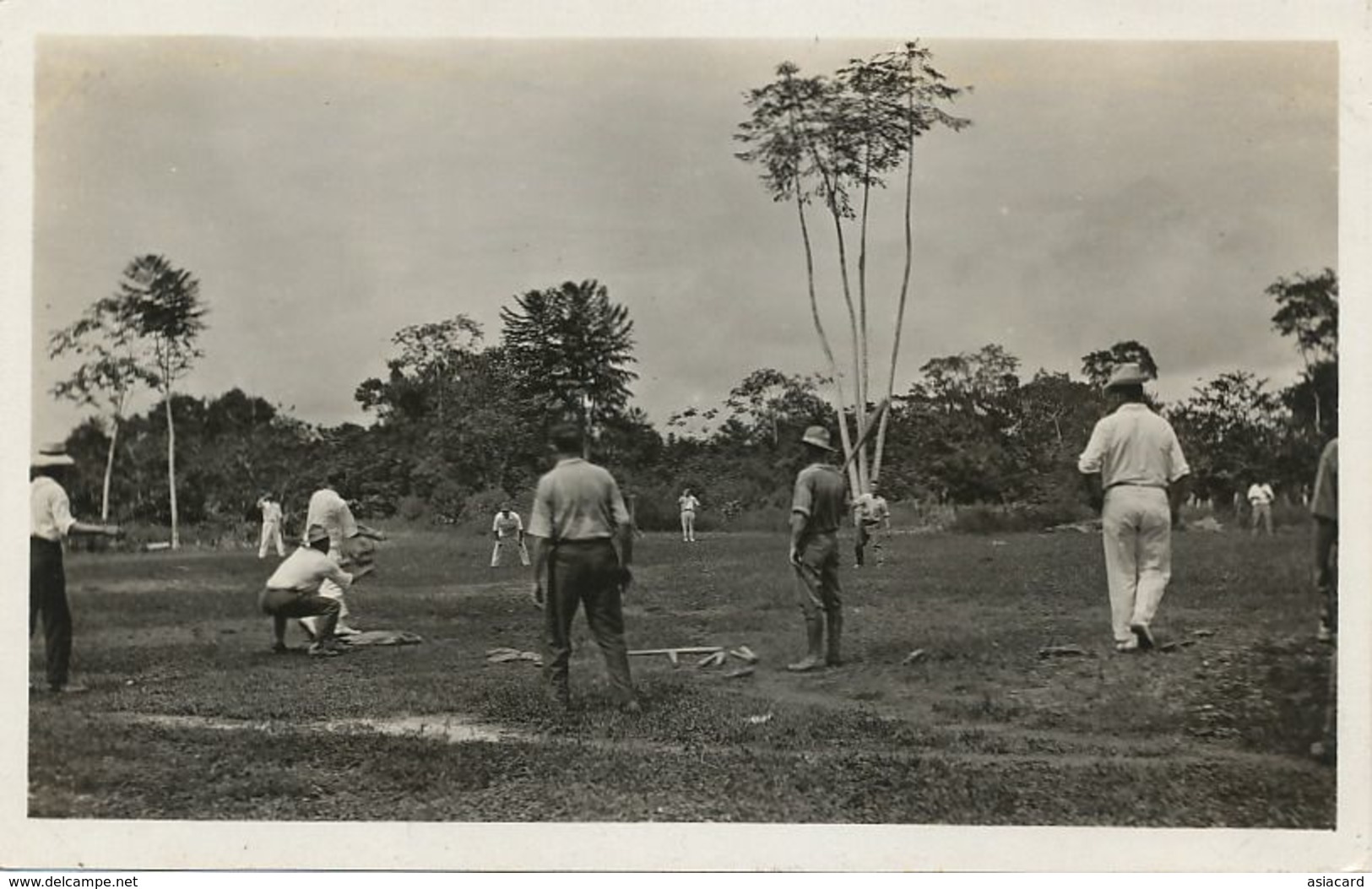 Real Photo Pato Gold Mines  Christmas Day American  Playing  Base Ball - Colombie