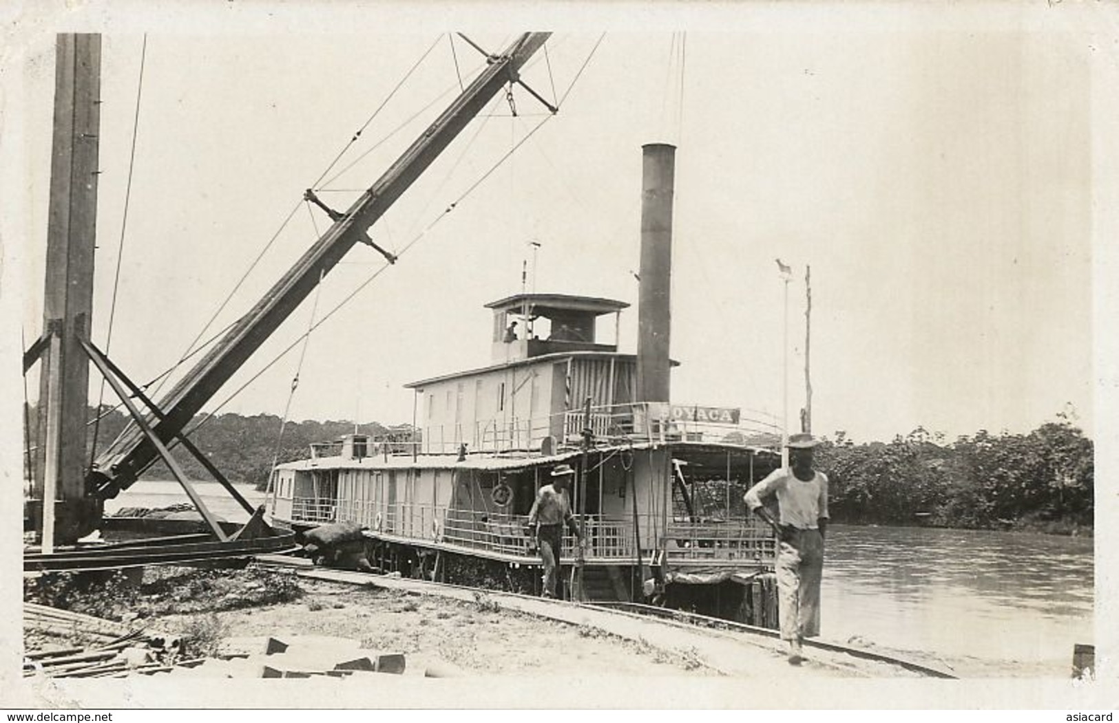 Real Photo Pato Gold Mines. Mines Or .   Boat  " Boyaca " On The River - Colombie