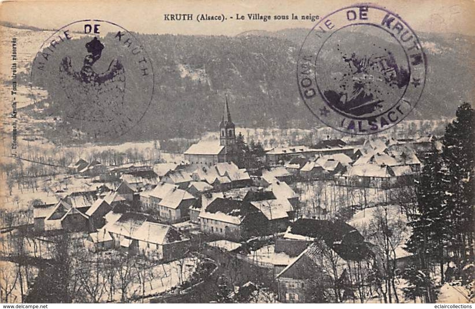 Kruth         68       Le Village Sous La Neige         ( Voir Scan) - Autres & Non Classés