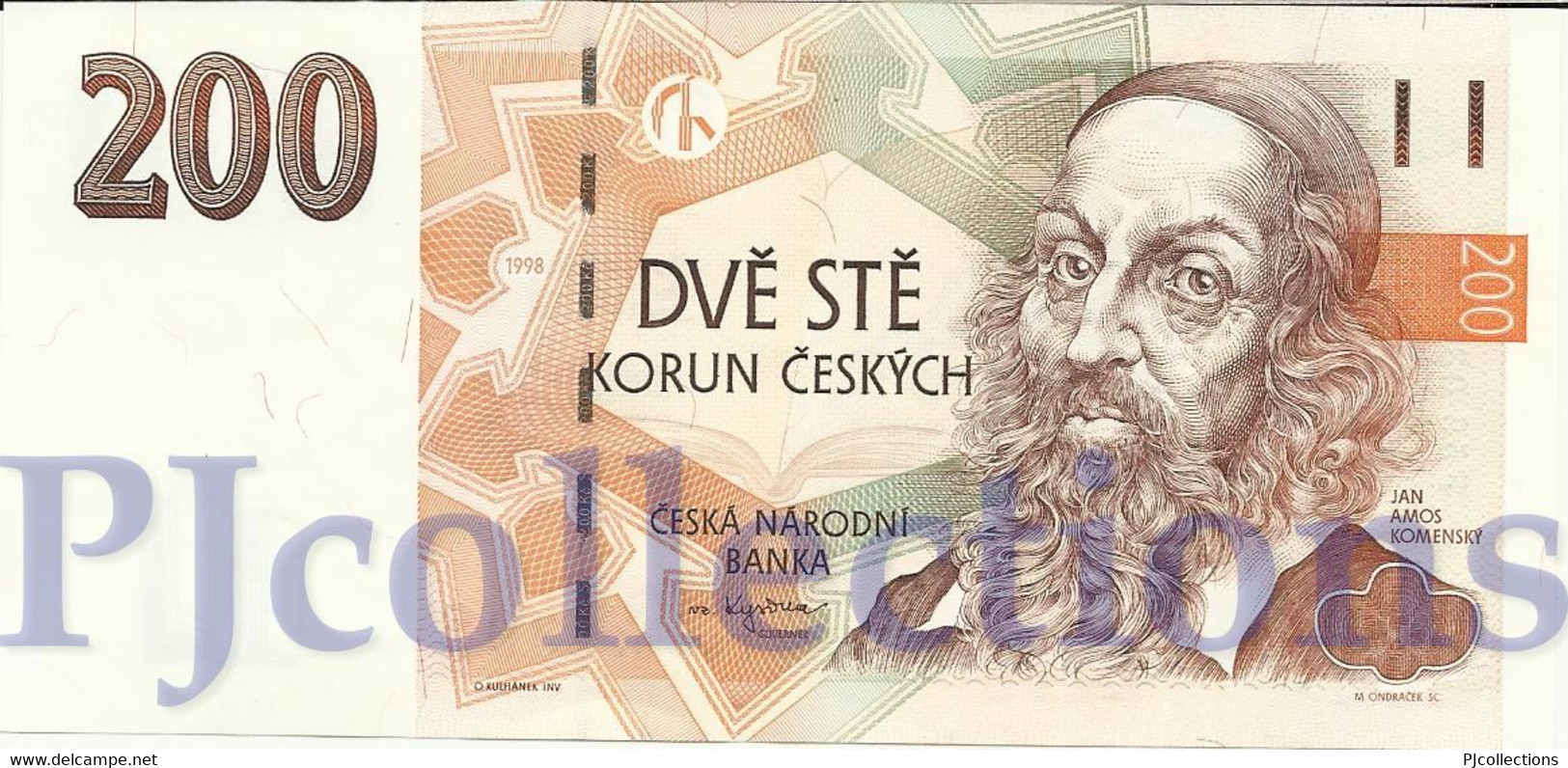 CZECH REPUBLIC 200 KORUN 1998 PICK 19d UNC - República Checa