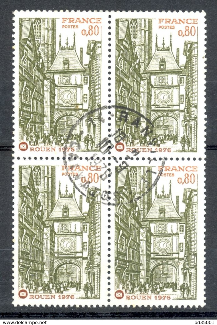 Bloc Oblitéré - Bloc De 4 Timbres -  ROUEN 1976 Y&T 1875 - Congrès Philatelique - (1) - Used