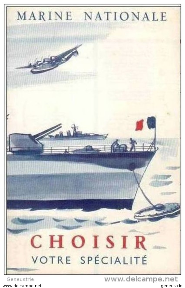 Très Belle Plaquette Publicitaire Pour La Marine Nationale Avec Une Illustrateur: Renluc - Navire De Guerre - Brest - Französisch