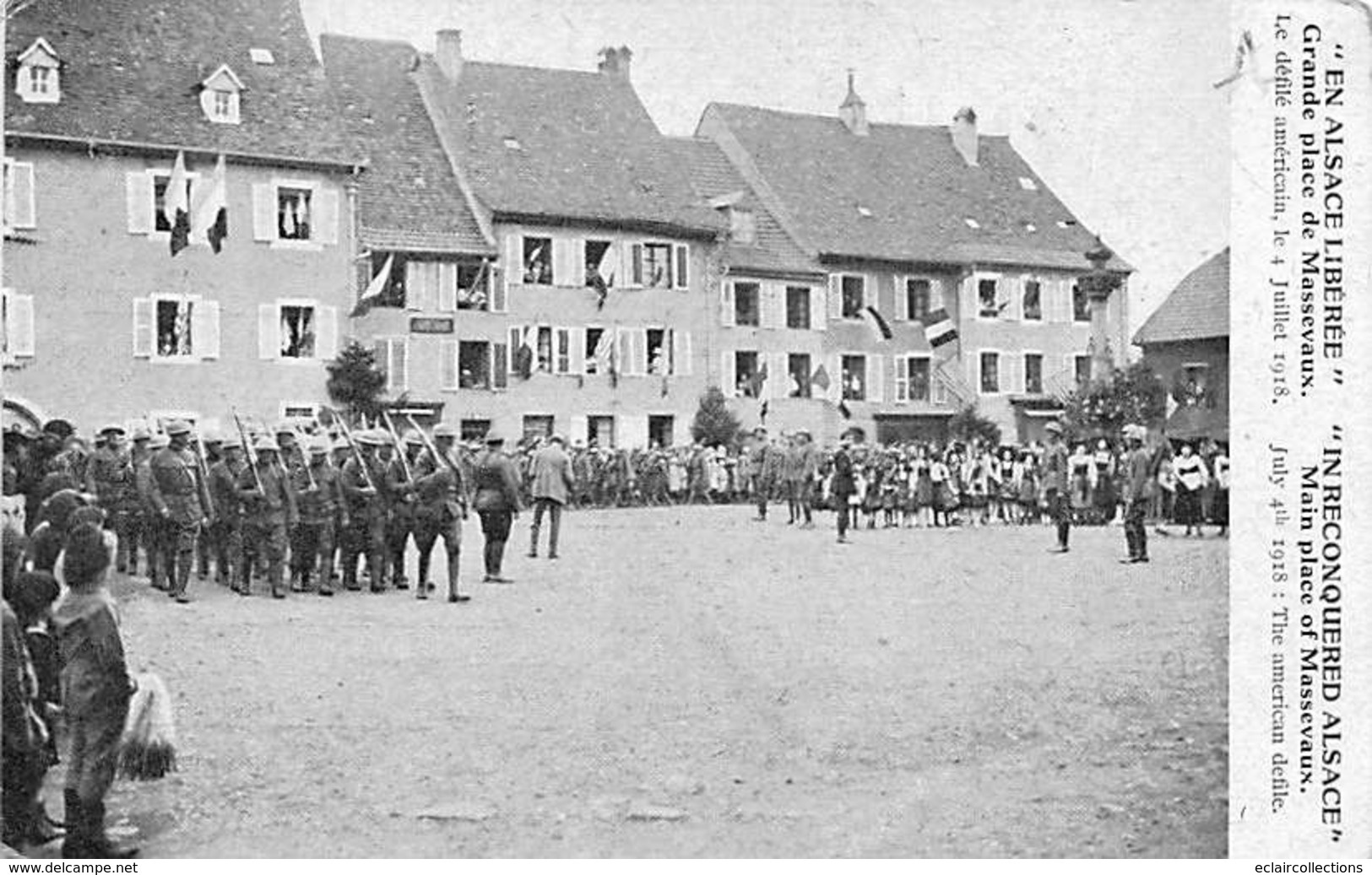 Maseveau          68        Défilé Américains Du 14 Juillet 1918    (voir Scan) - Masevaux