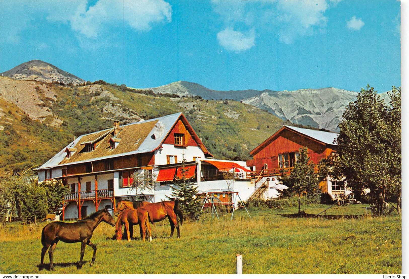 CPSM  ±1970 - SEYNE-LES-ALPES - Hôtel-Restaurant "Au Vieux Tilleul" - Chevaux - Éd. DES ALPES ♥ - Autres & Non Classés