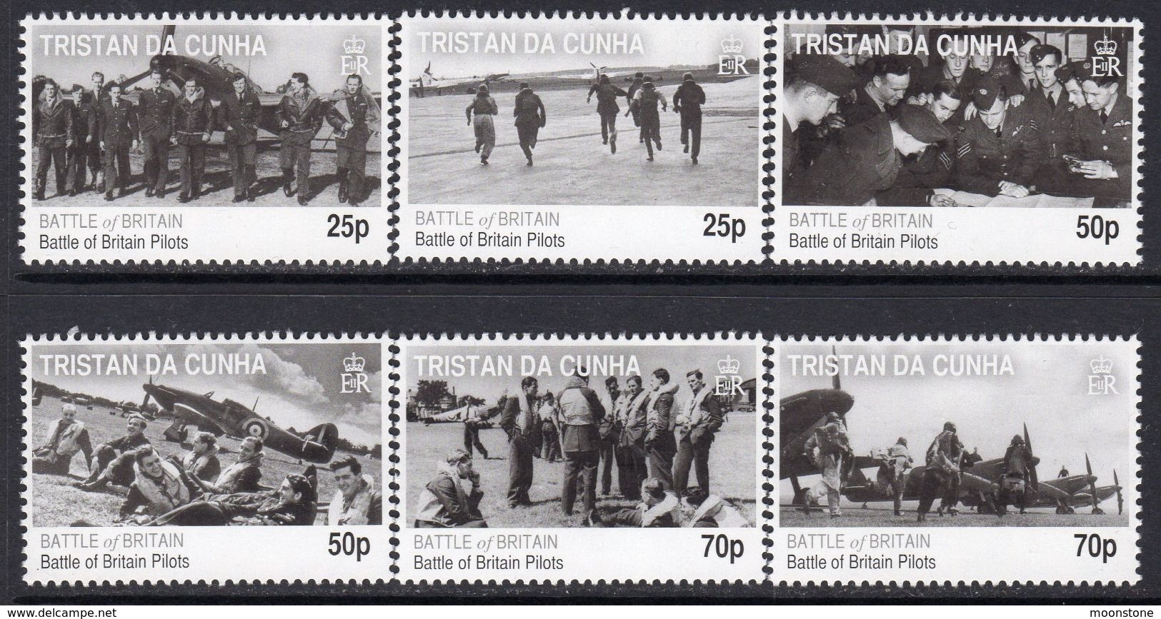 Tristan Da Cunha 2010 70th Anniversary Of Battle Of Britain Set Of 6, MNH, SG 972/7 - Tristan Da Cunha