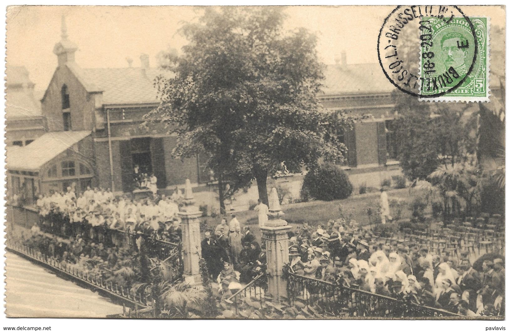 Brussels – Hôpital Militaire (Military Hospital) – Year 1920 – A Stamp 5 C With King Albert Green - Salute, Ospedali