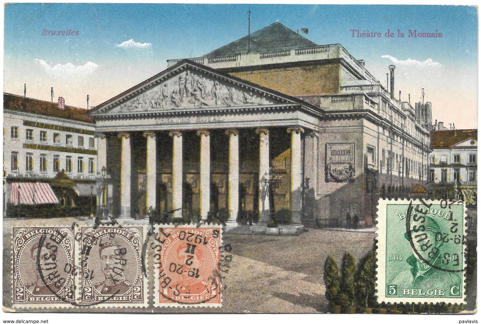 Brussels – Théâtre De La Monnaie – Year 1920 – Stamps With King Albert - Gezondheid, Ziekenhuizen