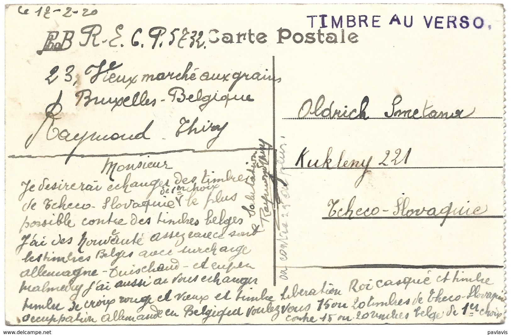 Brussels – Palais Du Roi – Year 1920 – A Stamp 10 C King Albert In Trench Helmet Red - Gezondheid, Ziekenhuizen