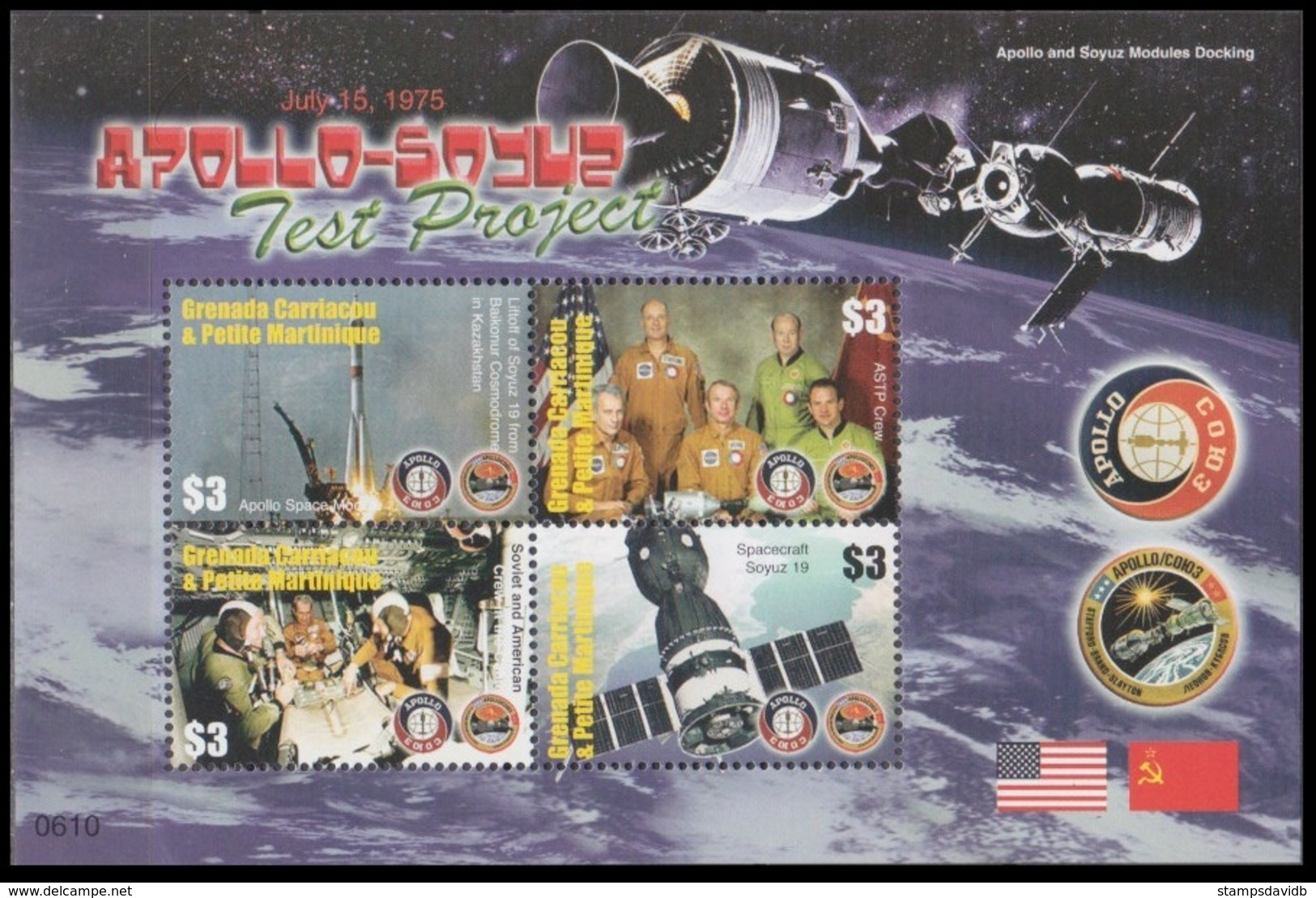 2006	Grenada - Grenadines	4280-83KL	Apollo-Soyuz Test Project	10,00 € - América Del Norte