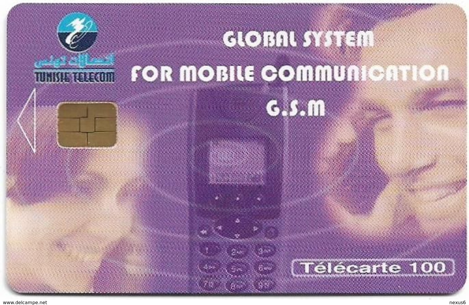 Tunisia - Tunisie Telecom - Global System For Mobile Comm., 100Units, Chip Orga, 01.2001, 100.000ex, Used - Tunesien