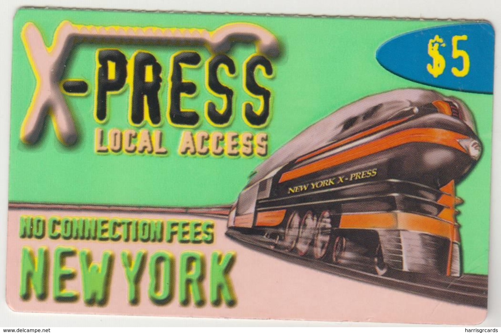 USA - X-Press New York (Train), Prepaid 5$, Used - Autres & Non Classés