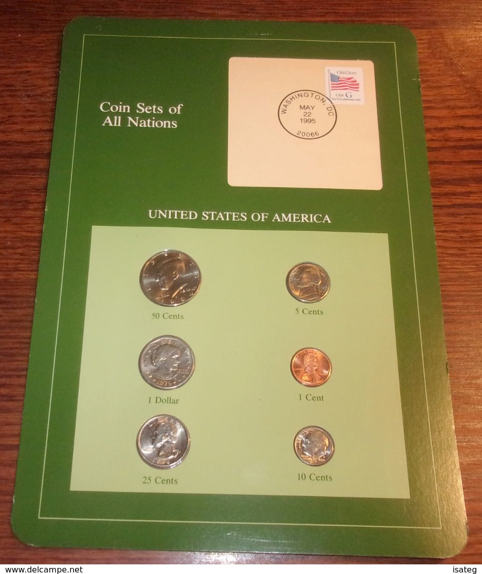 Lot De 6 Pièces : Coin Sets Of All Nations - United States Of America - Dollar Et Cents - Ohne Zuordnung