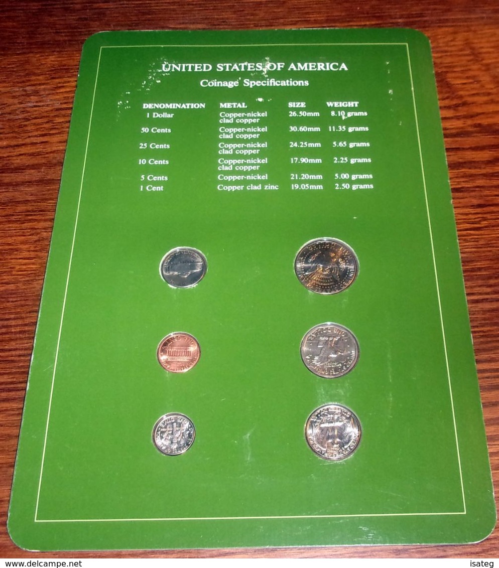 Lot De 6 Pièces : Coin Sets Of All Nations - United States Of America - Dollar Et Cents - Ohne Zuordnung