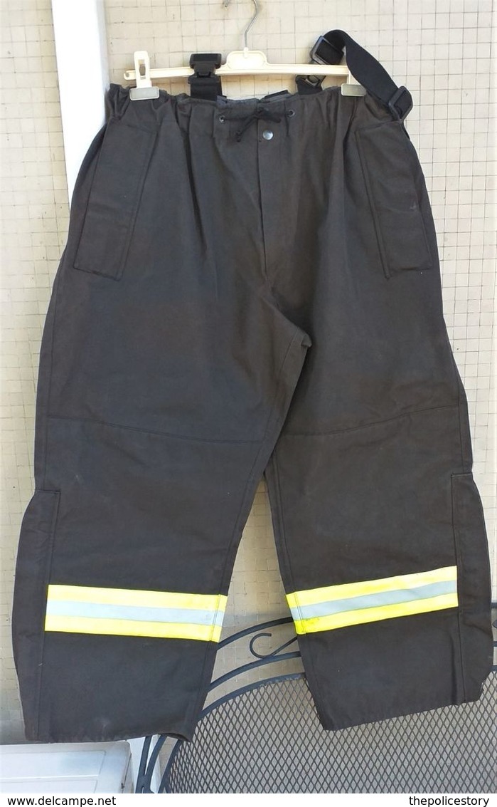 Pantaloni Da Intervento VV.FF. Vigili Del Fuoco Con Bretelle Tg. XXL Usati Ottimi Marcati - Firemen