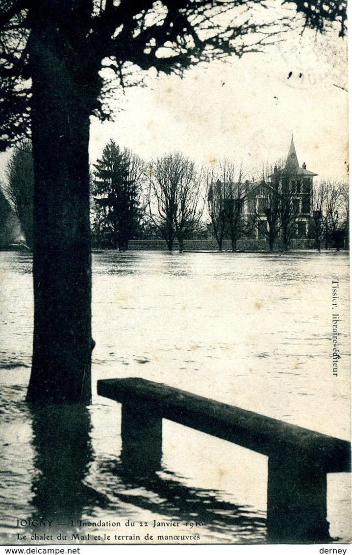 89 - JOIGNY - INONDATION DU 19/01/1910 - LE CHALET DU MAIL ET LE TERRAIN DE MANOEUVRES - 1910 - TISSIER - Joigny